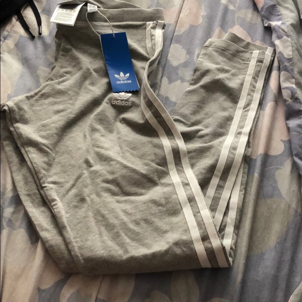 grey adidas leggings